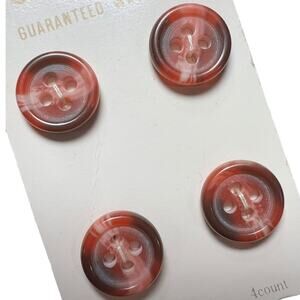 Vintage Le Chic Rust Brown Marbled Buttons Taiwan NOS Blumenthal